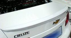 2 599 р. Лип спойлер M-VRS  Chevrolet Cruze  седан (2009-2012) (Неокрашенный). Увеличить фотографию 1