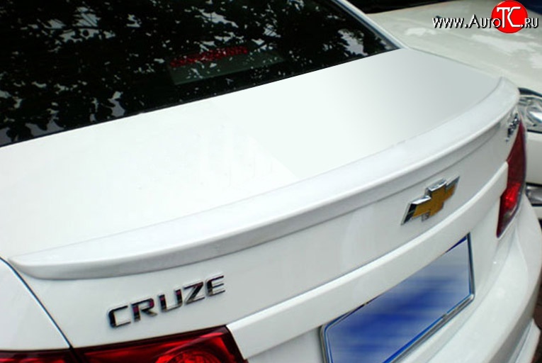 2 599 р. Лип спойлер M-VRS  Chevrolet Cruze  седан (2009-2012) (Неокрашенный)