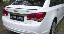1 759 р. Лип спойлер RA  Chevrolet Cruze  седан (2009-2015) (Неокрашенный). Увеличить фотографию 1