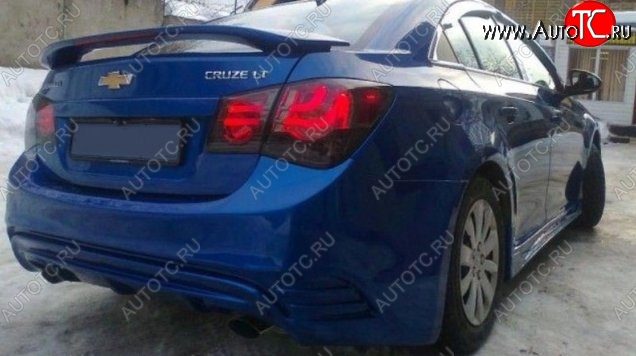 6 999 р. Задний бампер Sport Chevrolet Cruze седан J300 (2009-2012) (Неокрашенный)