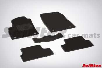 2 499 р. Комплект ворсовых ковриков в салон LUX Seintex Chevrolet Cruze седан J300 (2012-2015) (Чёрный). Увеличить фотографию 1