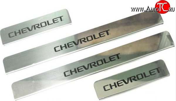 919 р. Накладки на порожки автомобиля M-VRS (нанесение надписи методом окраски) Chevrolet Cruze седан J300 (2012-2015)