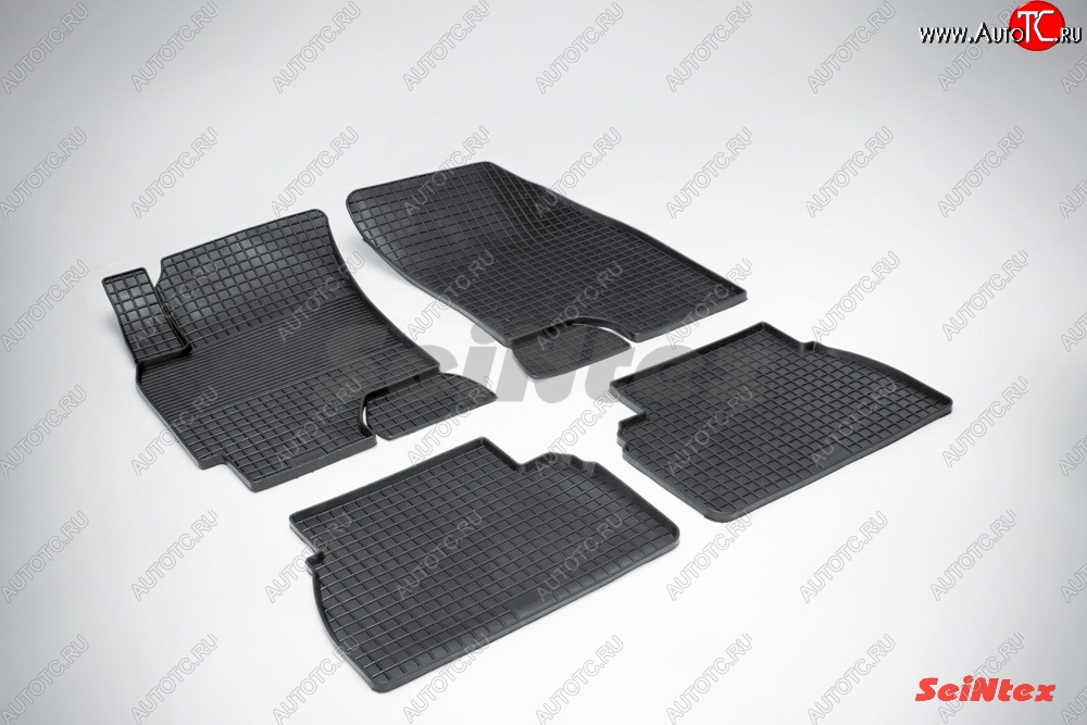 4 599 р. Износостойкие коврики в салон с рисунком Сетка SeiNtex Premium 4 шт. (резина)  Chevrolet Epica  V250 (2006-2012)