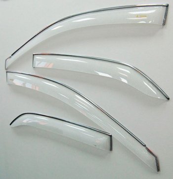 2 349 р. Дефлектора окон CA-Plastic  Chevrolet Lacetti  хэтчбек (2002-2013) (Шелкография белая, Без хром.молдинга). Увеличить фотографию 1