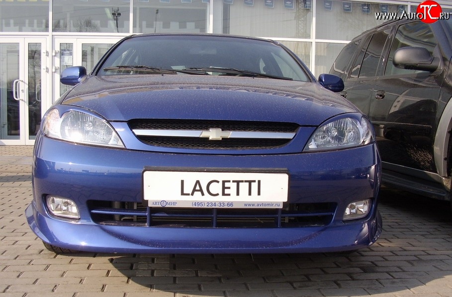 3 579 р. Накладка переднего бампера ATL  Chevrolet Lacetti  хэтчбек (2002-2013) (Неокрашенная)
