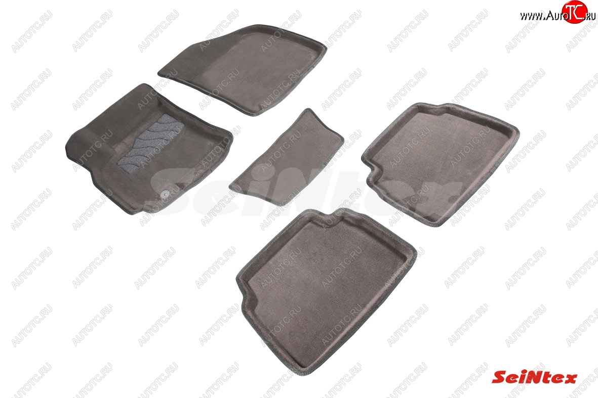 3 879 р. Комплект ворсовых 
 ковриков в салон Seintex (3D) Chevrolet Lacetti седан (2002-2013) (Серый)