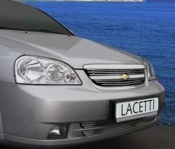 3 179 р. Декоративные вставки решетки радиатора Souz-96 Chevrolet Lacetti седан (2002-2013). Увеличить фотографию 1