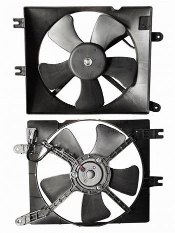 Вентилятор радиатора кондиционера в сборе SAT Daewoo Gentra KLAS седан (2012-2016)