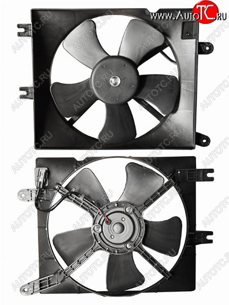 2 299 р. Вентилятор радиатора кондиционера в сборе SAT  Chevrolet Lacetti ( седан,  универсал,  хэтчбек) (2002-2013), Chevrolet Rezzo (2000-2008), Daewoo Gentra ( KLAS) (2012-2024)