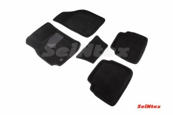 4 849 р. Комплект 3D ковриков в салон Seintex Chevrolet Lacetti седан (2002-2013) (Чёрный). Увеличить фотографию 1