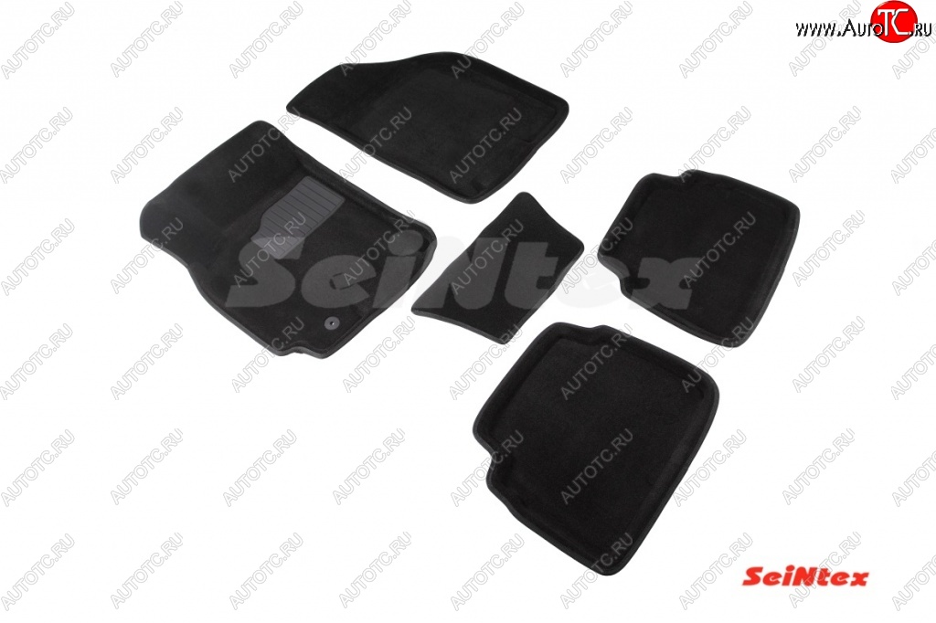 4 849 р. Комплект 3D ковриков в салон Seintex Chevrolet Lacetti седан (2002-2013) (Чёрный)