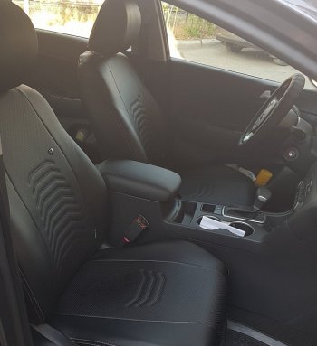 7 799 р. Чехлы для сидений Lord Autofashion Денвер (экокожа)  Chevrolet Lacetti ( седан,  универсал,  хэтчбек) (2002-2013), Daewoo Gentra ( KLAS) (2005-2016) (Чёрный, вставка чёрная). Увеличить фотографию 4