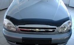 2 069 р. Дефлектор капота NovLine  Chevrolet Lanos ( T100,  T150,  седан) (1997-2017), Daewoo Sense  Т100 (1997-2008), ЗАЗ Chance ( седан,  хэтчбэк) (2009-2017), ЗАЗ Sens ( седан,  хэтчбэк) (2007-2017). Увеличить фотографию 1