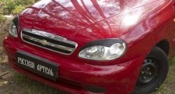 869 р. Накладки на фары RA  Chevrolet Lanos ( T100,  T150,  седан) (1997-2017), Daewoo Sense  Т100 (1997-2008), ЗАЗ Chance ( седан,  хэтчбэк) (2009-2017), ЗАЗ Sens ( седан,  хэтчбэк) (2007-2017) (Неокрашенные). Увеличить фотографию 1