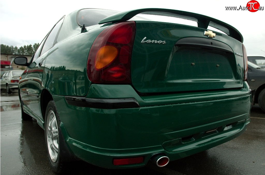 4 349 р. Задний бампер Дельта Daewoo Lanos T100 дорестайлинг, седан (1997-2002) (Неокрашенный)