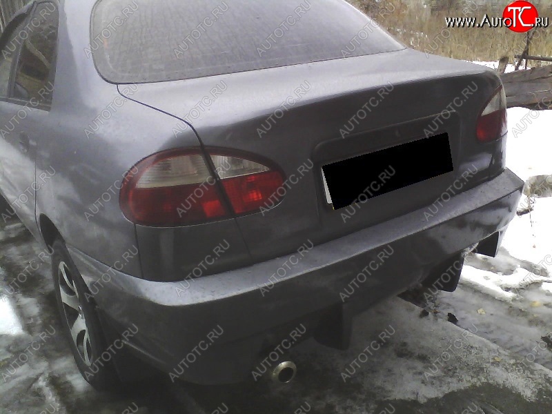 6 399 р. Задний бампер RS Daewoo Sense Т100 седан (1997-2008) (Неокрашенный)