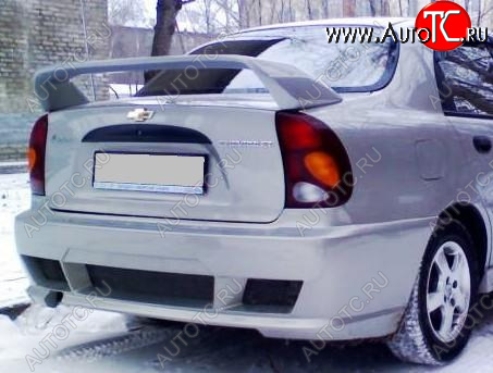 3 579 р. Спойлер крышки багажника Атланта (стекловолокно). Chevrolet Lanos T100 седан (2002-2017) (Неокрашенный)