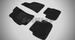 4 849 р. Комплект ковриков салона Seintex 3D (текстиль)  Chevrolet Lanos  T100 (2002-2017) (Черный). Увеличить фотографию 1