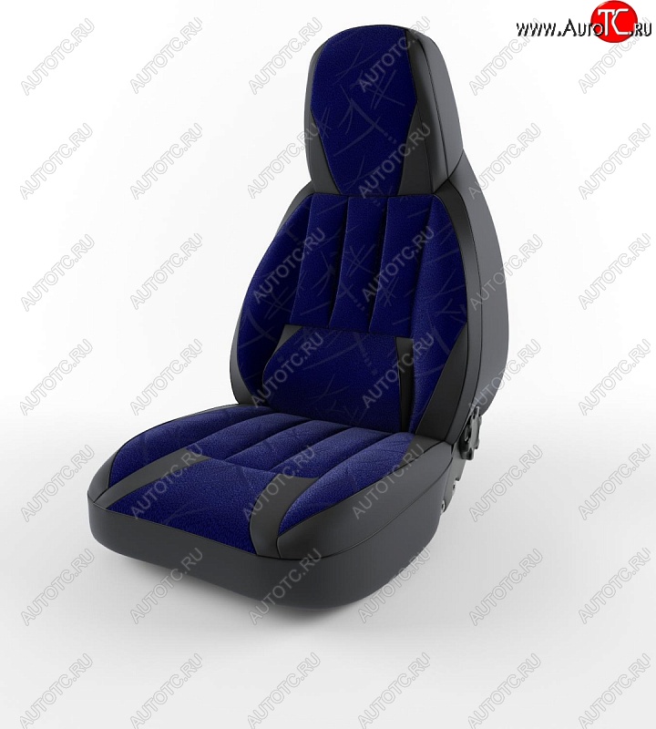 4 499 р. Чехлы для сидений Lord Autofashion Форсаж (экокожа)  Chevrolet Lanos  T100 (2002-2017) (Черный, вставка флок Фиолетовый кедр)