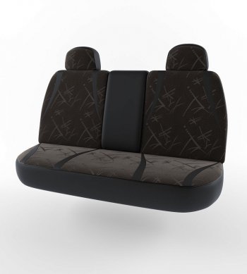 4 499 р. Чехлы для сидений Lord Autofashion Форсаж (экокожа)  Chevrolet Lanos  T100 (2002-2017) (Черный, вставка флок Черный юнион). Увеличить фотографию 2