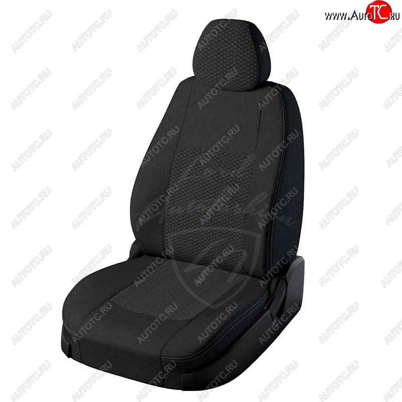 5 199 р. Чехлы для сидений Lord Autofashion Турин (жаккард)  Chevrolet Lanos  T100 (2002-2017) (Черный, вставка Вега)