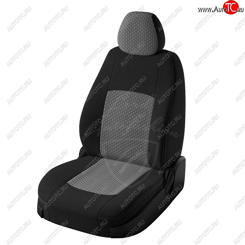 4 499 р. Чехлы для сидений Lord Autofashion Турин (жаккард)  Chevrolet Lanos  T100 (2002-2017) (Черный, вставка Люкс-94)