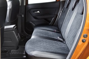 5 549 р. Чехлы для сидений Seintex Ромб Алькантара  Chevrolet Lanos  T100 (2002-2017) (Цвет: черный). Увеличить фотографию 2