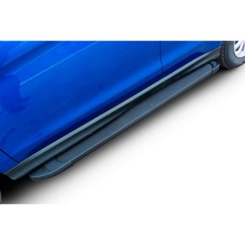 13 699 р. Пороги алюминиевые Slitkoff  Chevrolet Niva  2123 (2009-2020) (Optima Black ). Увеличить фотографию 1