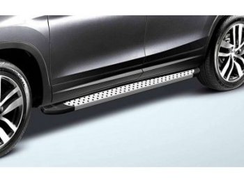 19 349 р. Пороги алюминиевые Slitkoff  Chevrolet Niva  2123 (2009-2020) (Standart Silver). Увеличить фотографию 1