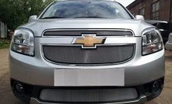 1 539 р. Сетка воздухозаборника переднего бампера Russtal  Chevrolet Orlando (2011-2018) (хром). Увеличить фотографию 1