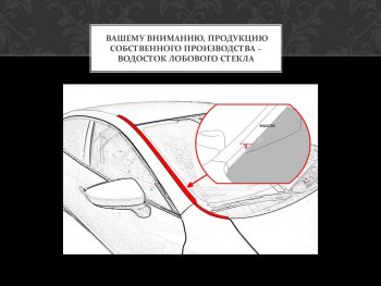 1 849 р. Водостоки лобового стекла Стрелка 11  Chevrolet Orlando (2011-2018) (Автомобиль с рейлингами). Увеличить фотографию 1