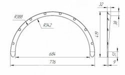 2 769 р. Универсальные накладки на колёсные арки RA (30 мм)   (Шагрень: 4 шт. (2 мм)). Увеличить фотографию 1