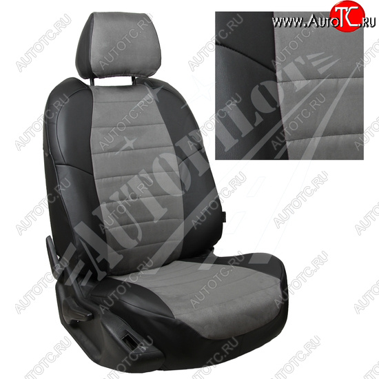 13 449 р. Чехлы сидений AUTOPILOT Алькантара ()  Chevrolet Spark  M300 (2010-2022) (Черный + Серый)