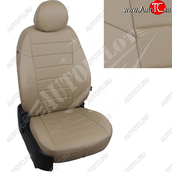 13 449 р. Чехлы сидений AUTOPILOT Экокожа (задние спинка и сиденье 40/60)  Chevrolet Spark  M300 (2010-2022) (Темно бежевый + Темно бежевый)