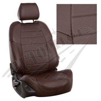 13 449 р. Чехлы сидений AUTOPILOT Экокожа (задние спинка и сиденье 40/60)  Chevrolet Spark  M300 (2010-2022) (Шоколад + Шоколад). Увеличить фотографию 1