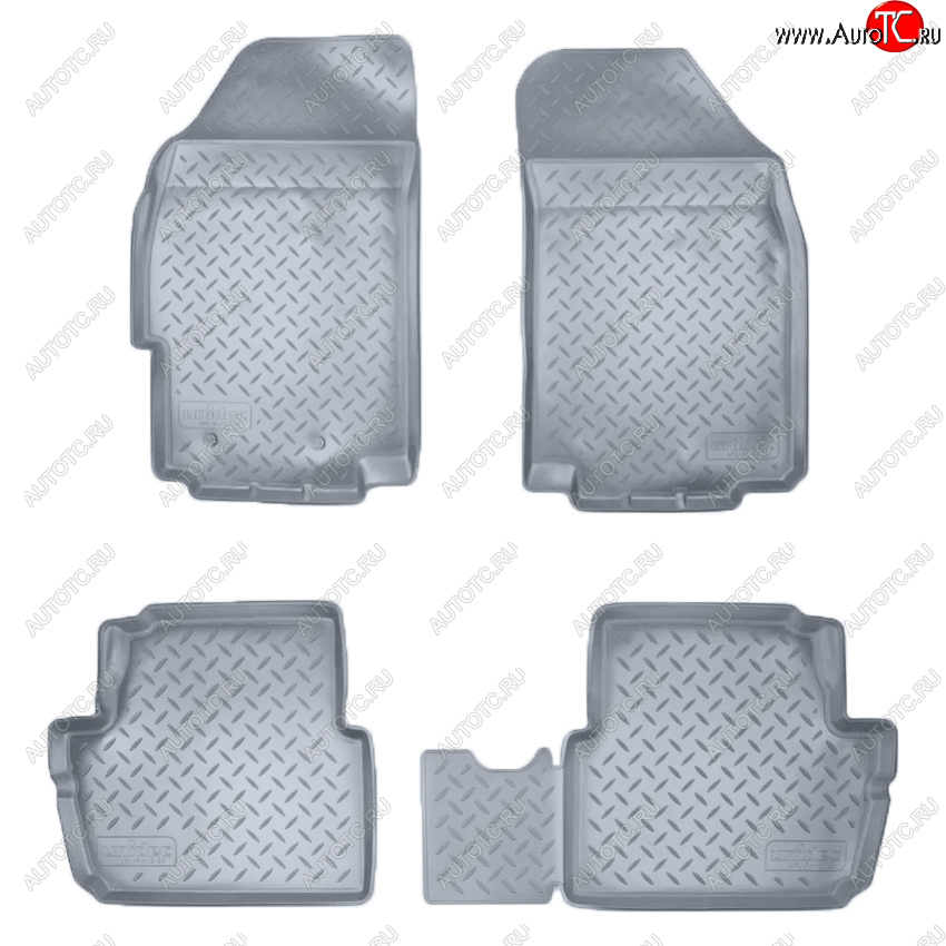 2 459 р. Коврики салона Norplast Unidec  Chevrolet Spark  M300 (2010-2015), Ravon R2 (2016-2024) (Цвет: серый)