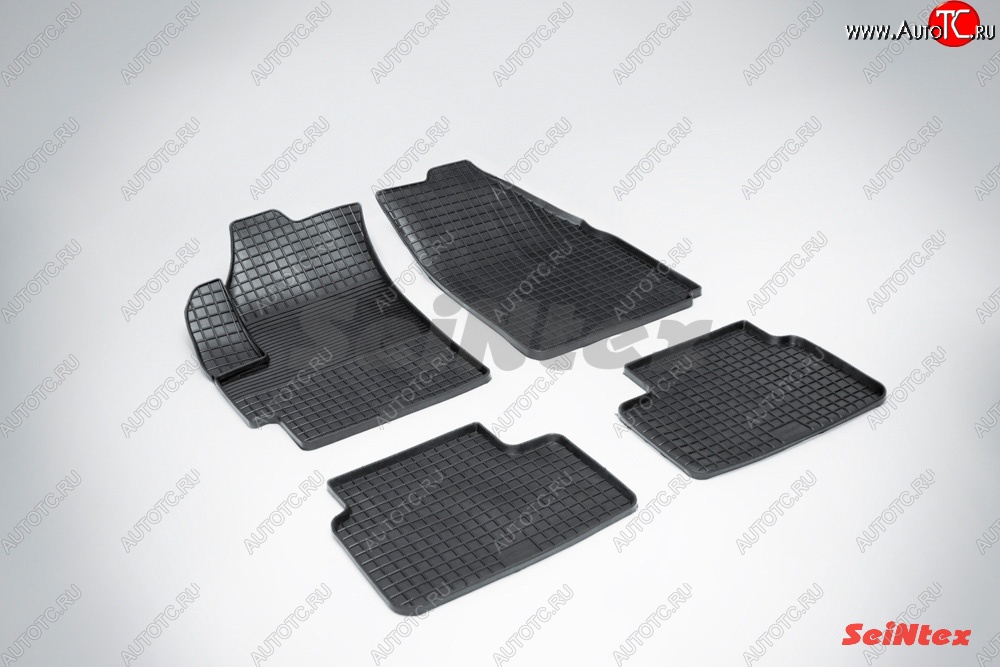 4 499 р. Износостойкие резиновые коврики в салон Сетка Seintex Chevrolet Spark M200,250 (2005-2010)