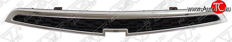 2 569 р. Верхняя решётка радиатора SAT  Chevrolet Spark  M300 (2010-2015) (Хром)