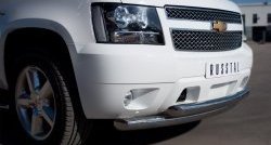 23 999 р. Защита переднего бампера (2 трубыØ76 мм, нержавейка) Russtal Chevrolet Tahoe GMT900 5 дв. (2006-2013). Увеличить фотографию 2