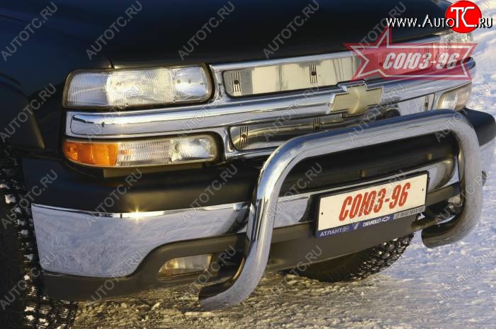 22 499 р. Защита переднего бампера Souz-96 (d76)  Chevrolet Tahoe  GMT900 (2006-2013)