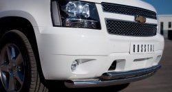 21 899 р. Защита переднего бампера (2 трубыØ76 и 42 мм, нержавейка) Russtal Chevrolet Tahoe GMT900 5 дв. (2006-2013). Увеличить фотографию 2