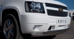 27 999 р. Защита переднего бампера (2 трубыØ76х42 мм, нержавейка) Russtal Chevrolet Tahoe GMT900 5 дв. (2006-2013). Увеличить фотографию 1