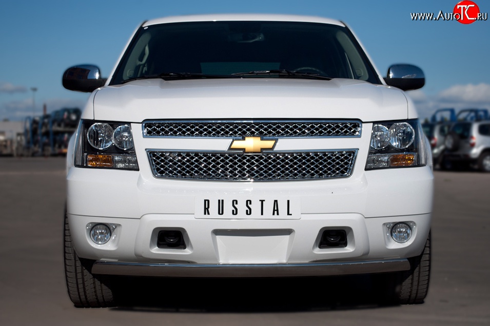 19 299 р. Защита переднего бампера (Ø75х42 мм, нержавейка) Russtal Chevrolet Tracker (2013-2015)