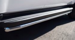 13 349 р. Защита порогов Russtal из круглой трубы диаметром 42 мм (рестайлинг) Chevrolet Tahoe GMT900 5 дв. (2006-2013). Увеличить фотографию 3