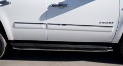 13 349 р. Защита порогов Russtal из круглой трубы диаметром 42 мм (рестайлинг)  Chevrolet Tahoe  GMT900 (2006-2013). Увеличить фотографию 4