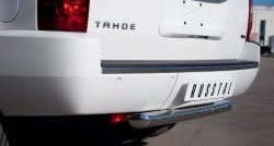 16 999 р. Короткая защита Russtal заднего бампера из трубы диаметром 76 мм (рестайлинг) Chevrolet Tahoe GMT900 5 дв. (2006-2013). Увеличить фотографию 4