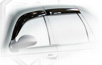 1 749 р. Комплект дефлекторов окон (ветровиков) 4 шт. CA Plastic (полупрозрачные) Chrysler PT Cruiser  рестайлинг (2005-2010) (Classic полупрозрачный, Без хром.молдинга). Увеличить фотографию 1