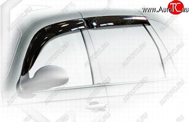 1 989 р. Комплект дефлекторов окон (ветровиков) 4 шт. CA Plastic (полупрозрачные)  Chrysler PT Cruiser (2000-2010) (Classic полупрозрачный, Без хром.молдинга)