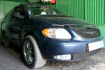 599 р. Зимняя заглушка воздухозаборника бампера Стрелка 11 Премиум  Chrysler Voyager  RG минивэн (2000-2004). Увеличить фотографию 1