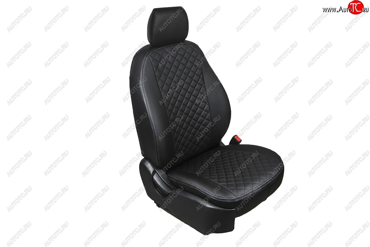 6 699 р. Чехлы для сидений (экокожа) SeiNtex CITROEN C4 B7 седан рестайлинг (2015-2022) (черный)